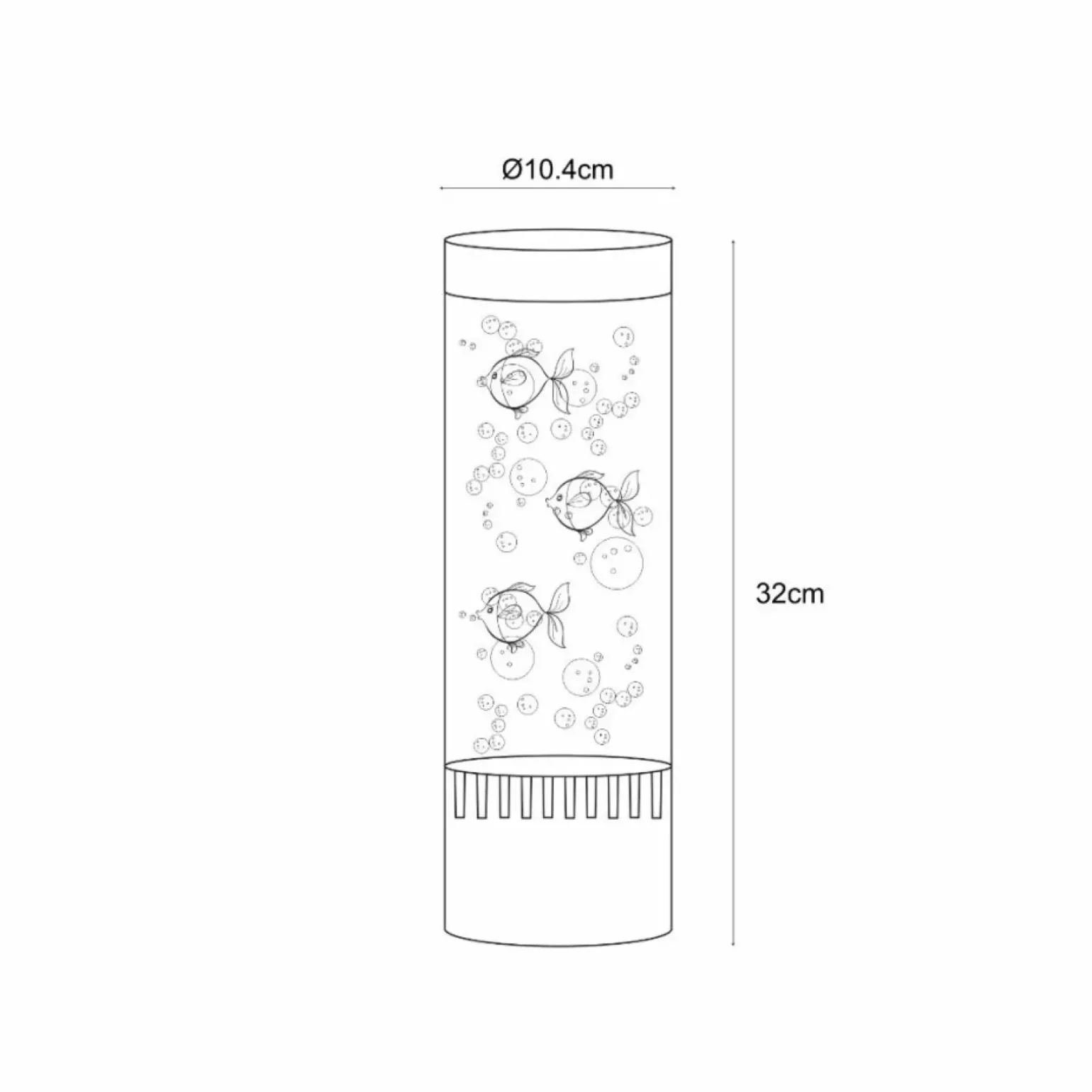 Sklep Kaja Lampka stołowa z pływającymi rybkami ZM 89245 AQUA | Kaja Oświetlenie