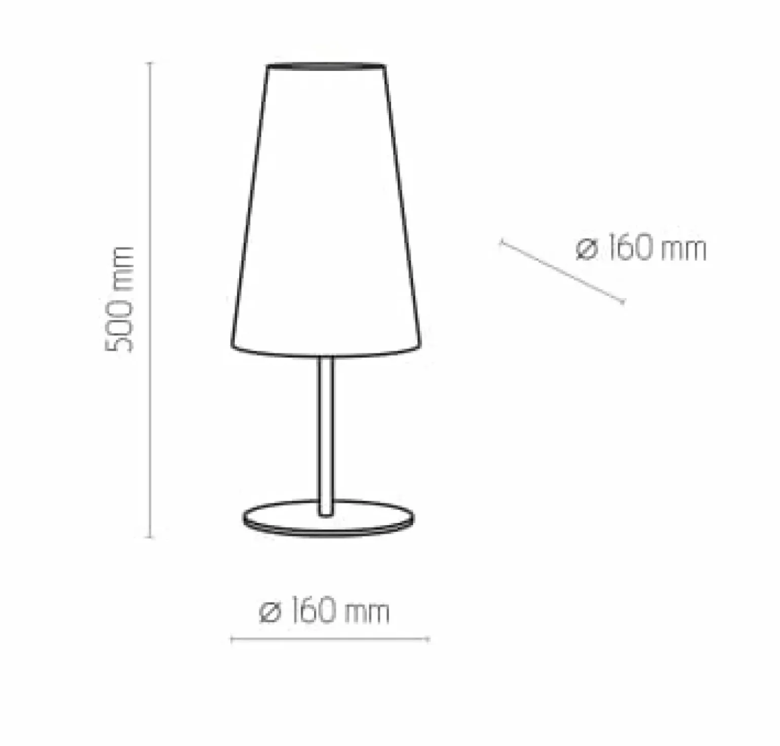 Sklep Kaja Lampka stołowa ze stożkowym abażurem TK 5174 UMBRELLA | Kaja