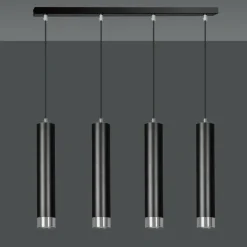 Cheap Lampy wiszące na listwie ze srebrnymi elementami 643/4 | Kaja Żyrandole Nowoczesne