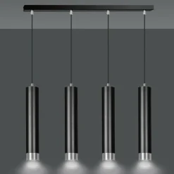 Cheap Lampy wiszące na listwie ze srebrnymi elementami 643/4 | Kaja Żyrandole Nowoczesne
