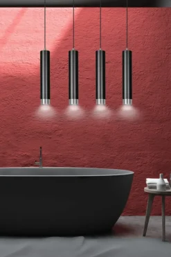 Cheap Lampy wiszące na listwie ze srebrnymi elementami 643/4 | Kaja Żyrandole Nowoczesne