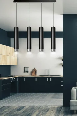 Cheap Lampy wiszące na listwie ze srebrnymi elementami 643/4 | Kaja Żyrandole Nowoczesne