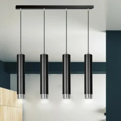 Cheap Lampy wiszące na listwie ze srebrnymi elementami 643/4 | Kaja Żyrandole Nowoczesne