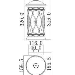 Sklep Kaja Latarnia naścienna, postarzany brąz FE-WELLFLEET-S z serii WELLFLEET
