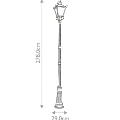 Sklep Kaja Latarnia stojąca, lampa ogrodowa GP1-BLACK z serii GRAMPIAN