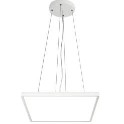 Store Ledowa, biała lampa wisząca 30x30 PND-83625-300S-24W-WH BASTIA | Kaja Żyrandole Nowoczesne