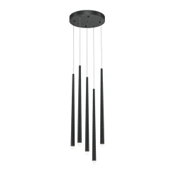 Best Ledowa, czarna lampa wisząca do sypialni MOD132PL-L28BK2 serii CASCADE Żyrandole Nowoczesne