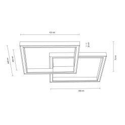 Shop Ledowa, drewniana lampa sufitowa plafon 9145274 RAMME | Kaja Żyrandole Nowoczesne