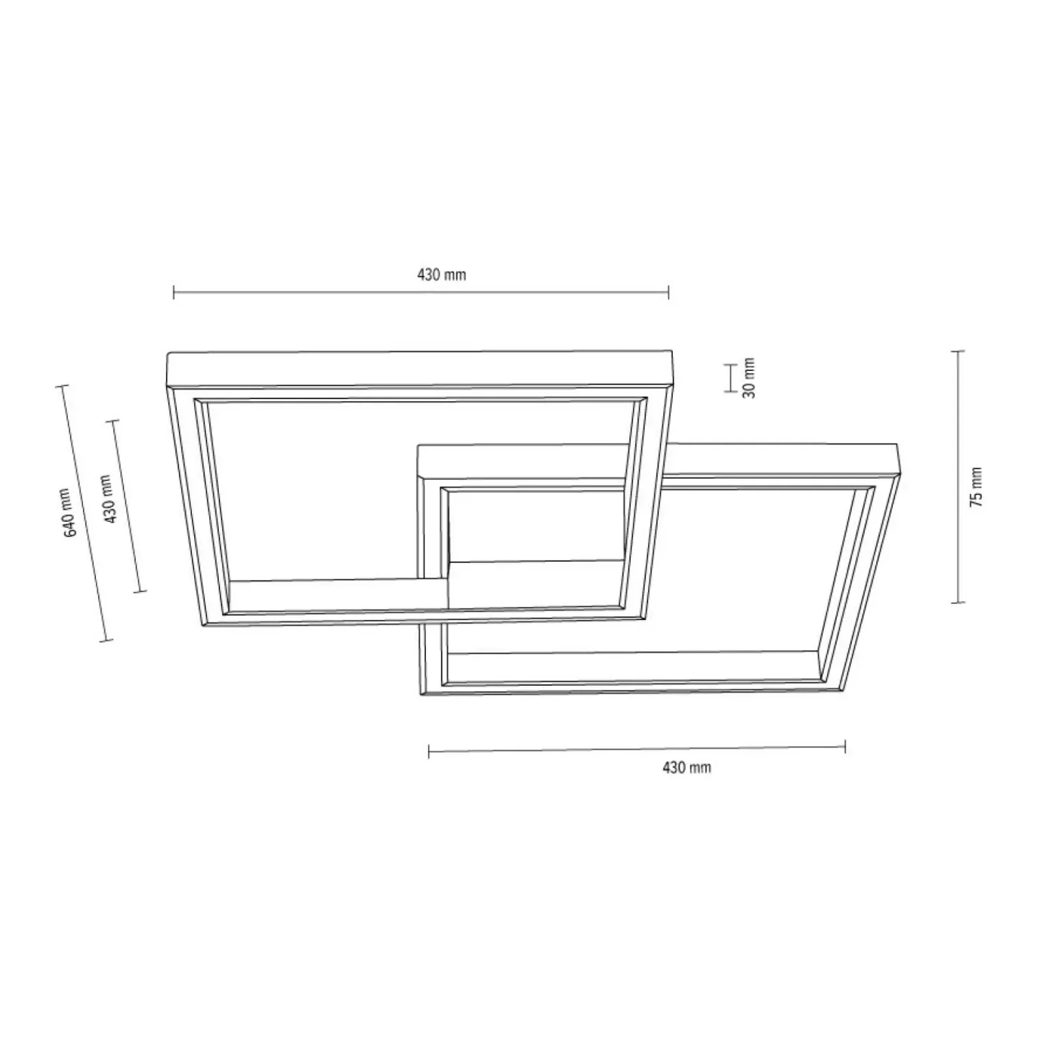 Shop Ledowa, drewniana lampa sufitowa plafon 9145274 RAMME | Kaja Żyrandole Nowoczesne