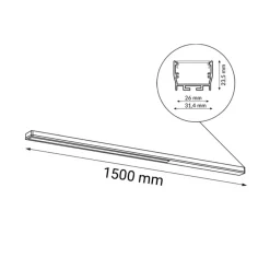 Sklep Kaja Ledowa, długa lampa LED do holu 150cm 3000K ANT 1812 HIATE | Kaja