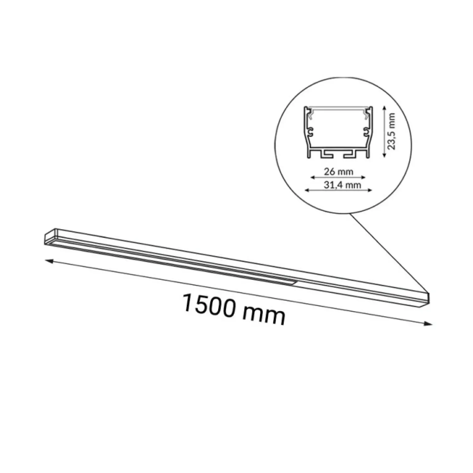Sklep Kaja Ledowa, długa lampa LED do holu 150cm 3000K ANT 1812 HIATE | Kaja