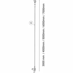 Store Ledowa, długa linka świecąca 600cm 4000K ANT 6035 SURIKA | Kaja Żyrandole Nowoczesne