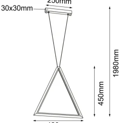 Store Ledowa, geometryczna lampa wisząca 4000K ANT 5077 IKUNA | Kaja Żyrandole Nowoczesne