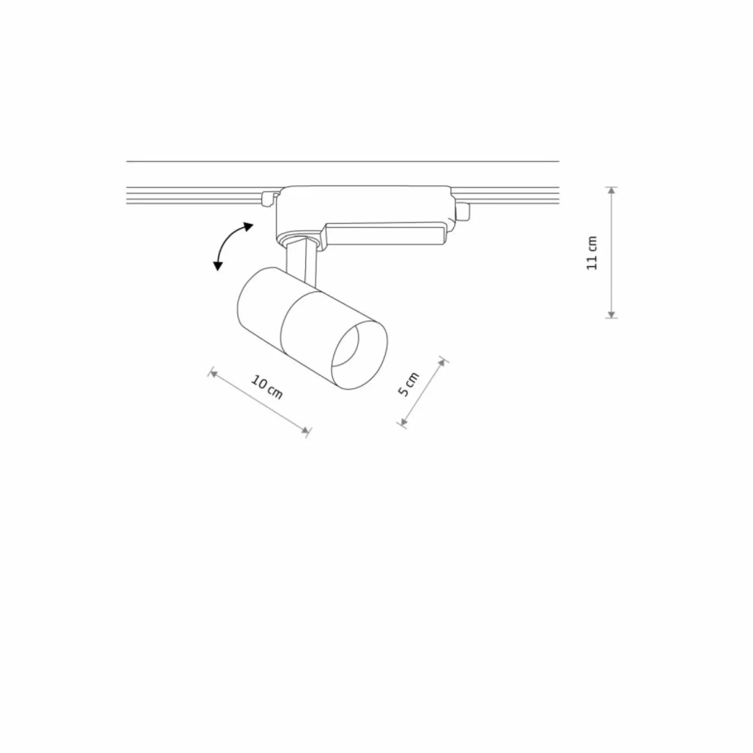 Sklep Kaja Ledowa głowica do szyny jednofazowej 10372 PROFILE TINOS LED | Kaja