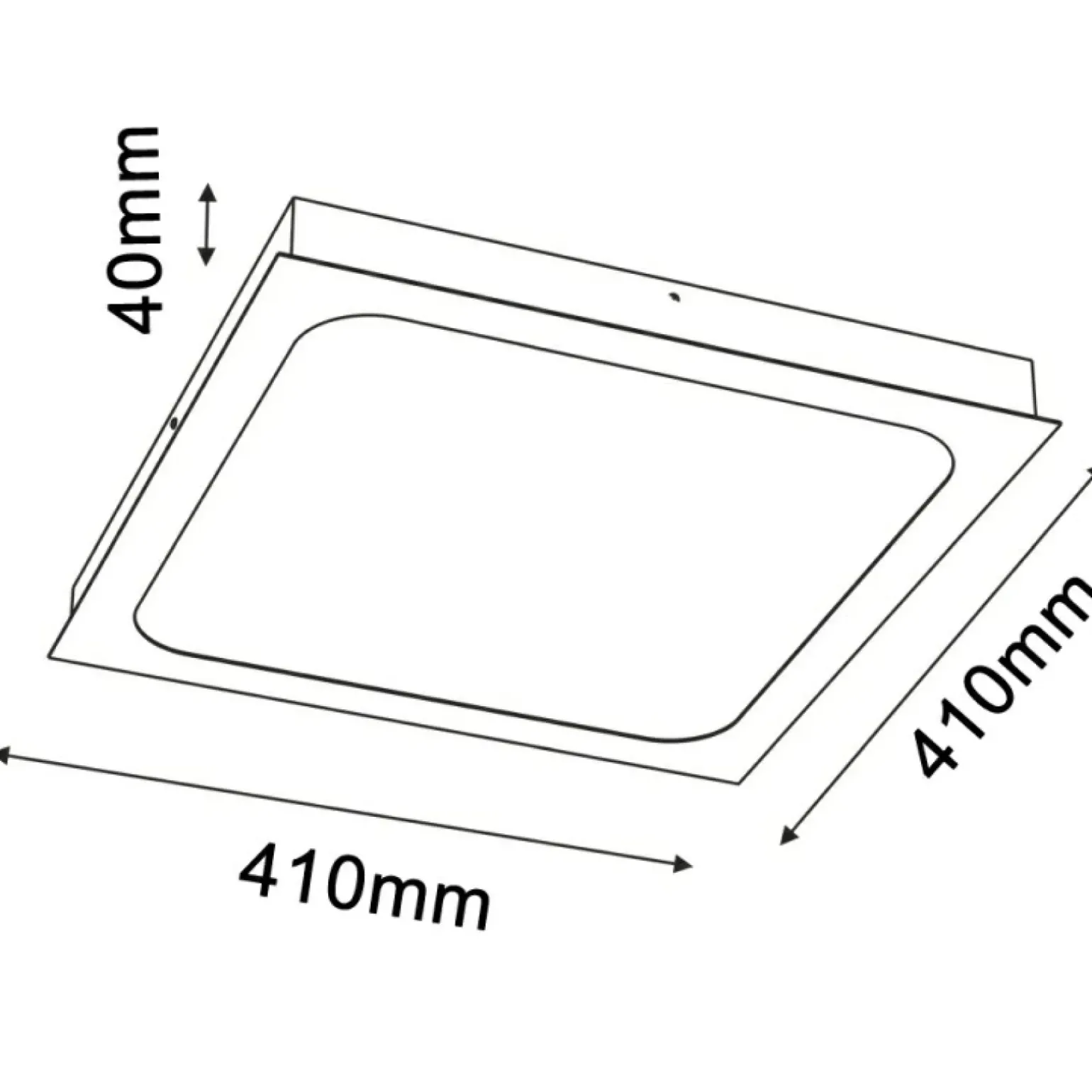 Sklep Kaja Ledowa, klasyczna lampa sufitowa 41x41cm 4000K ANT 1053 HIKA | Kaja