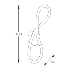 Sklep Kaja Ledowa lampa ścienna, kinkiet nieskończoność 20006W-BK BALBO | Kaja