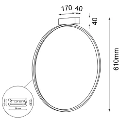 Sklep Kaja Ledowa lampa ścienna koło ⌀57cm 3000K ANT 4304 AGARO | Kaja