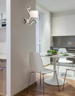 Sklep Kaja Ledowa lampa ścienna z abażurem E14 21-33864 AMBROSIA | Kaja