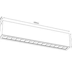 Sklep Kaja Ledowa lampa downlight do salonu 9x42cm LED 4000K ANT 1046 A-GLARE