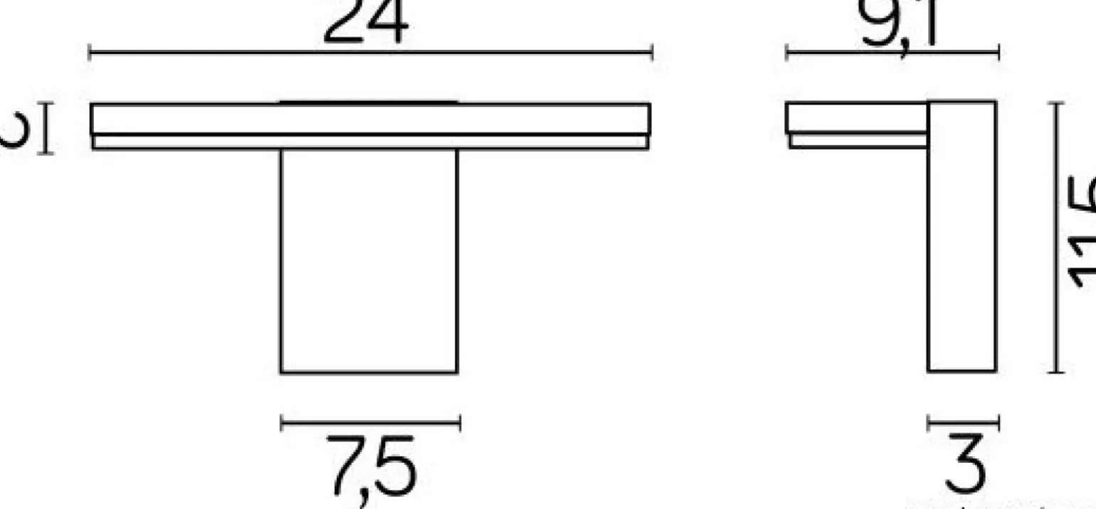 Sklep Kaja Ledowa lampa elewacyjna, nowoczesna 17601 DG z serii FLER | Kaja Oświetlenie