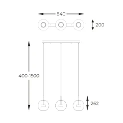 Online Ledowa lampa nad stół w jadalni P0428-03J-L4AC ENCELADUS | Kaja Żyrandole Nowoczesne