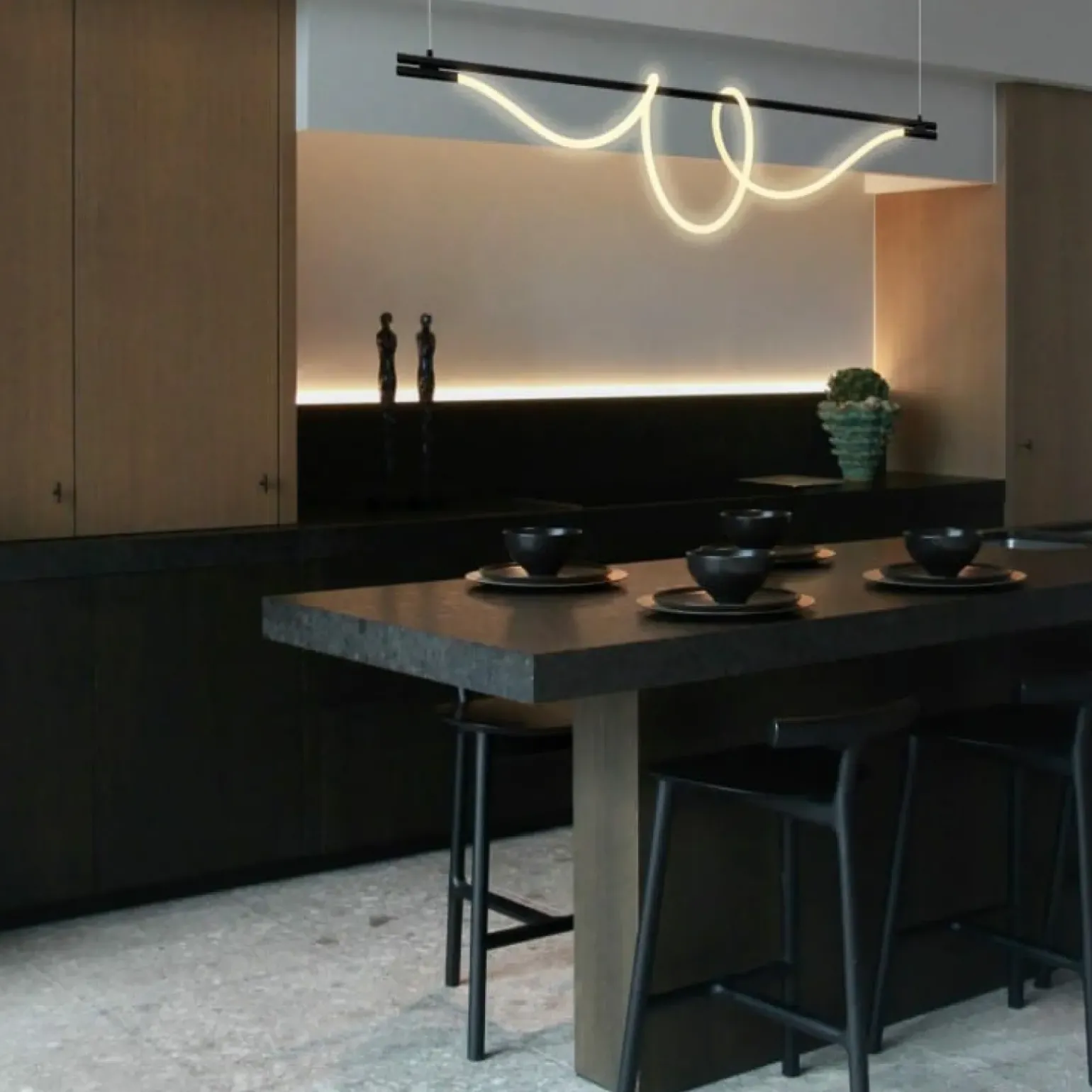 Cheap Ledowa lampa nad wyspę kuchenną ABR-HILTON-SC-38W SPIRALI | Kaja Żyrandole Nowoczesne