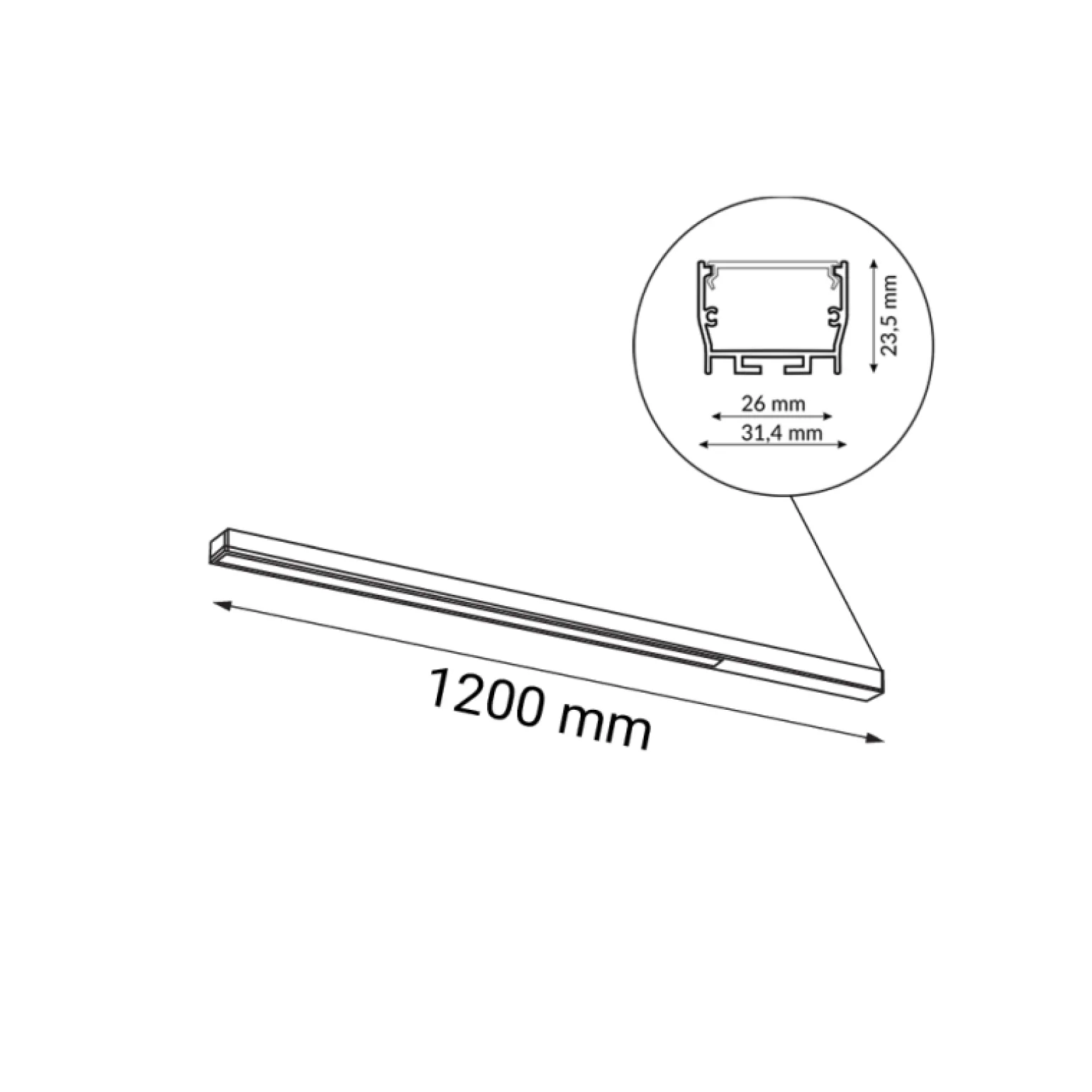 Sklep Kaja Ledowa lampa natynkowa plafon 120cm 3000K ANT 1808 HIATE | Kaja