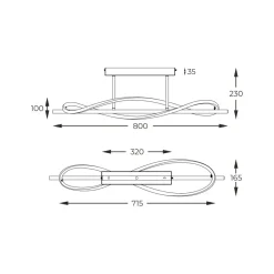 Sale Ledowa lampa sufitowa do sypialni MX3544-1-3BT DOMENICO | Kaja Żyrandole Nowoczesne