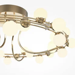 Store Ledowa lampa sufitowa, w kolorze złota MOD081CL-L36G3K z serii TESSARA Żyrandole Nowoczesne