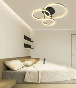 Sklep Kaja Ledowa lampa sufitowa ze złotymi kołami WF 9049-401 PERPIGNON | Kaja