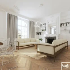 Best Ledowa lampa wisząca obręcze 90 + 120 cm 67930 ECHO | Kaja Oświetlenie Żyrandole Nowoczesne