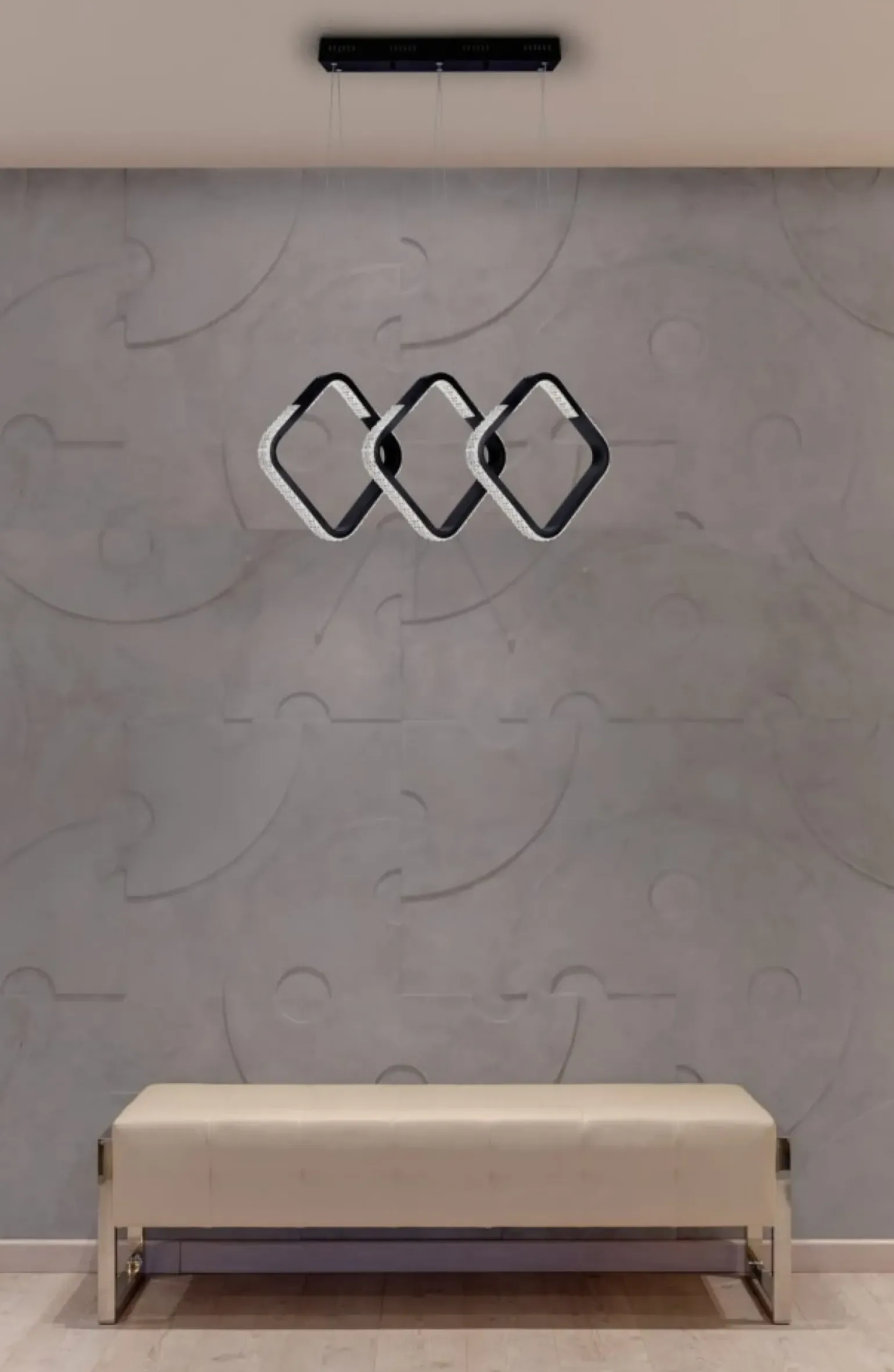 Best Ledowa lampa wisząca z kryształkami K-8160 HILD | Kaja Oświetlenie Żyrandole Nowoczesne