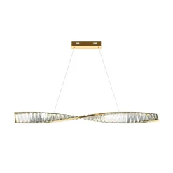 Best Ledowa lampa wisząca, złota wstążka P097PL-L28BS3K z serii KRONE Żyrandole Nowoczesne