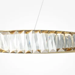 Best Ledowa lampa wisząca, złota wstążka P097PL-L28BS3K z serii KRONE Żyrandole Nowoczesne