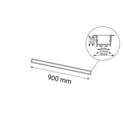 Sklep Kaja Ledowa listwa podtynkowa 90cm 4000K ANT 1826 HIATE | Kaja Oświetlenie