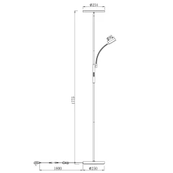 Sklep Kaja Ledowa, nowoczesna lampa podłogowa ZM FL-020288RD MANDI | Kaja
