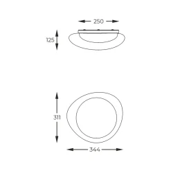 Sklep Kaja Ledowa, nowoczesna lampa sufitowa FM2201001-350 AURA | Kaja