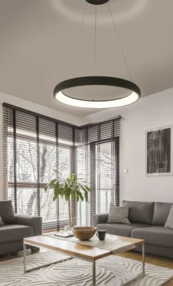 New Ledowa obręcz na zwisach ⌀41cm z pilotem AZ5060 ANTONIO | Kaja Żyrandole Nowoczesne