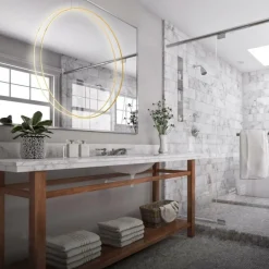 Flash Sale Ledowa obręcz pionowa, do łazienki LP-999/1P L GD z serii MIRROR Żyrandole Nowoczesne