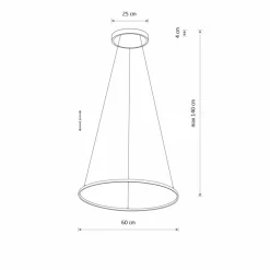 Cheap Ledowa obręcz wisząca ⌀60cm 4000K 10862 CIRCOLO LED | Kaja Oświetlenie Żyrandole Nowoczesne