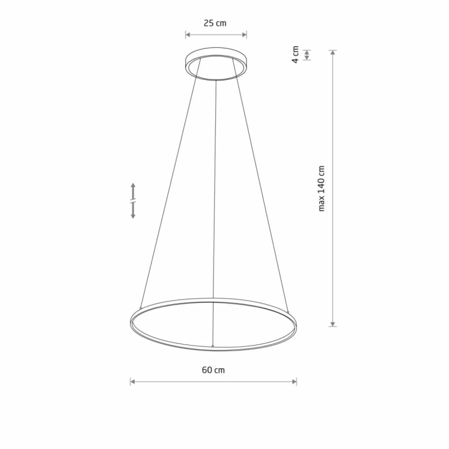 Cheap Ledowa obręcz wisząca ⌀60cm 4000K 10862 CIRCOLO LED | Kaja Oświetlenie Żyrandole Nowoczesne