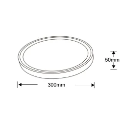 Sklep Kaja Ledowa, okrągła lampa sufitowa do łazienki LP-550/1C S 4WH – VEGAS