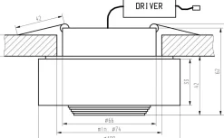 Sklep Kaja Ledowa oprawa podtynkowa, szklane oczko 2228815 | Kaja Oświetlenie