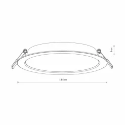 Sklep Kaja Ledowa oprawa wpustowa ⌀19,5cm 3000K 10542 MYKONOS LED | Kaja