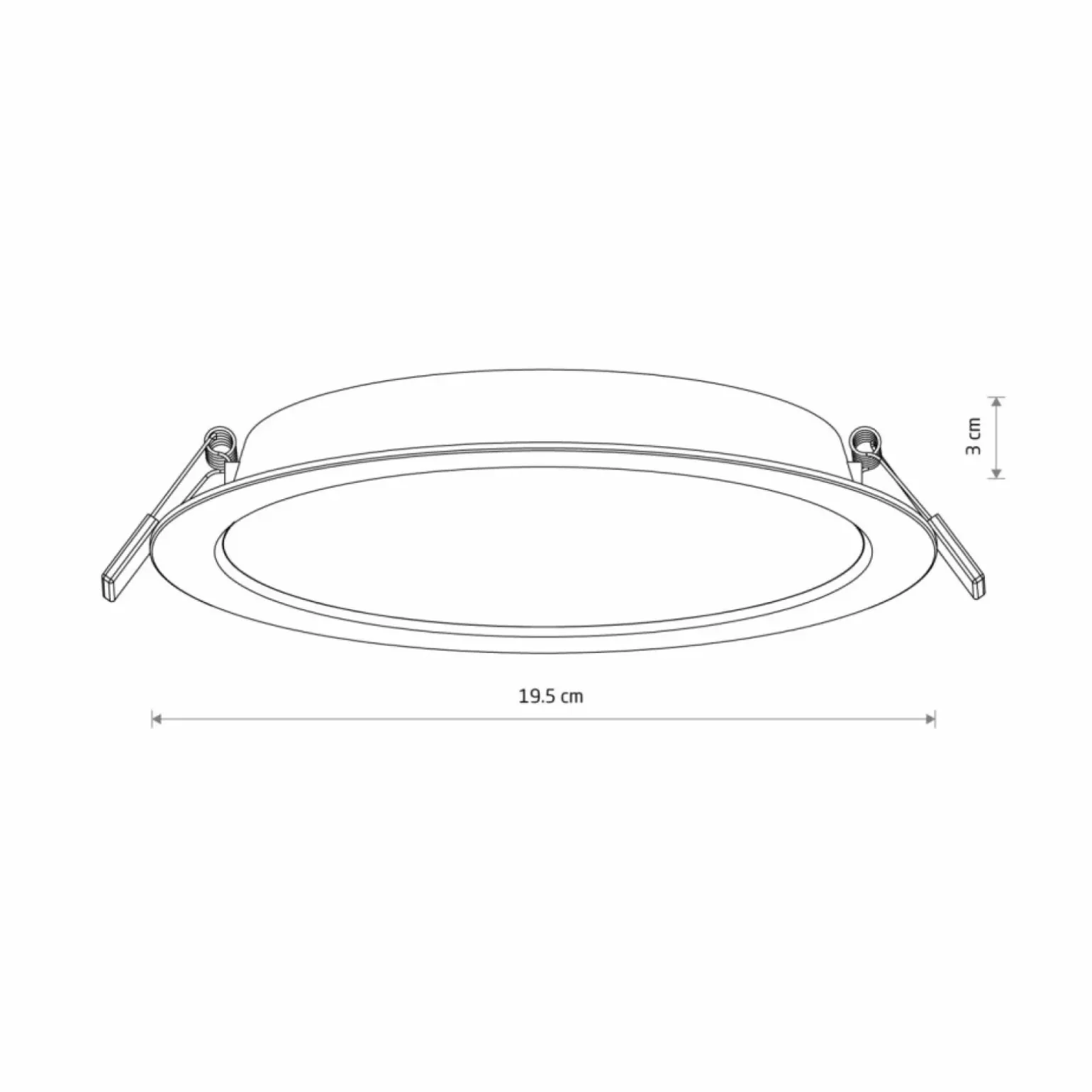 Sklep Kaja Ledowa oprawa wpustowa ⌀19,5cm 3000K 10542 MYKONOS LED | Kaja