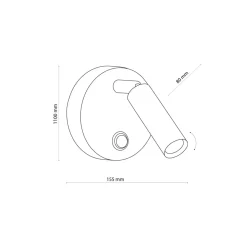 Sklep Kaja Ledowa, prosta lampa ścienna do sypialni TK 4238 z serii ENZO | Kaja