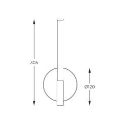 Sklep Kaja Ledowa, smukła lampa ścienna do holu ZM 1007 LAUTARO | Kaja