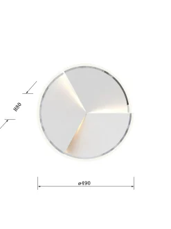 Sklep Kaja Ledowa, srebrna, okrągła lampa ścienna WF 9036-108L TRAPANI | Kaja