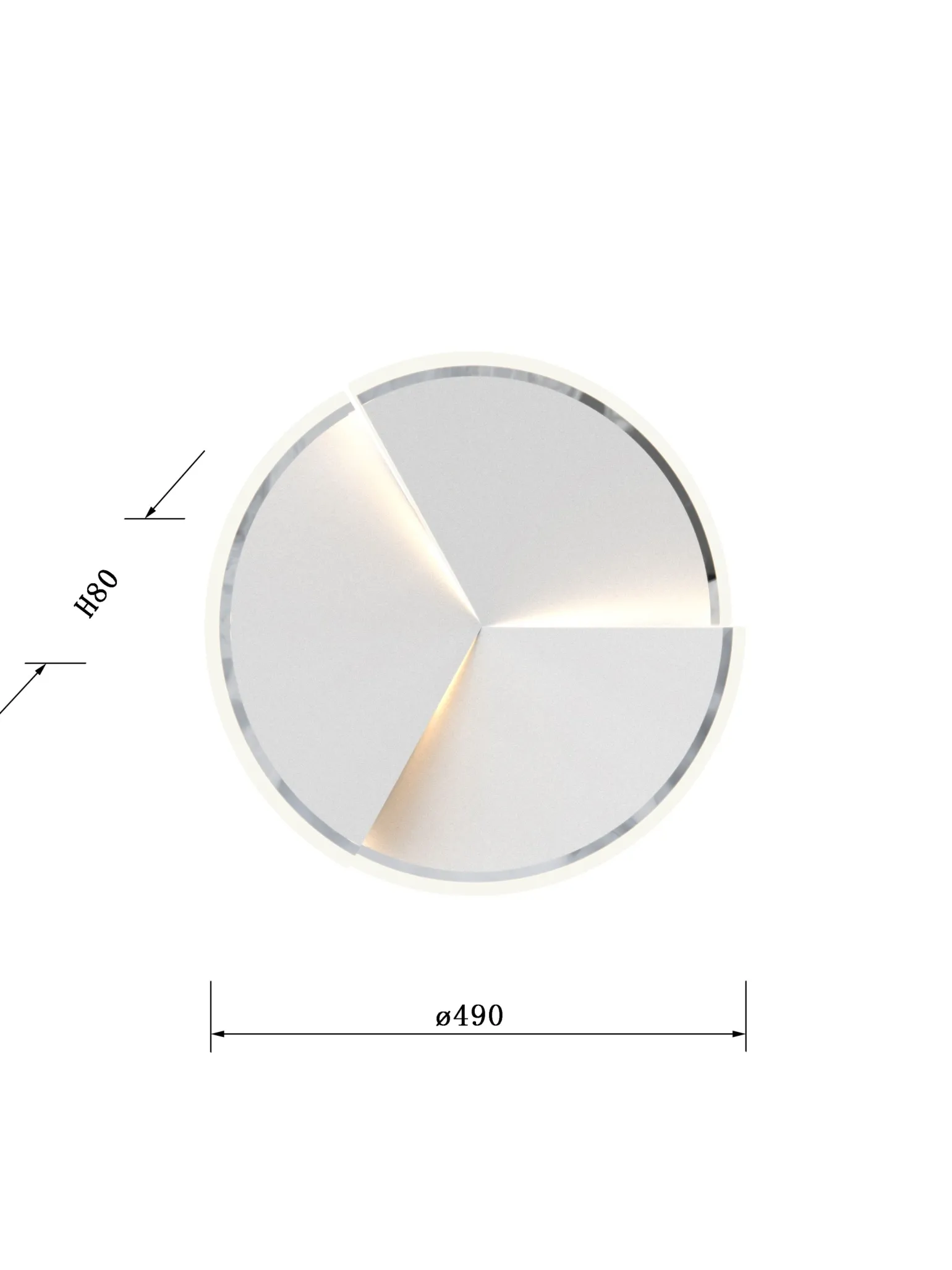 Sklep Kaja Ledowa, srebrna, okrągła lampa ścienna WF 9036-108L TRAPANI | Kaja