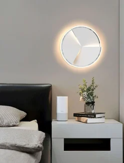 Sklep Kaja Ledowa, srebrna, okrągła lampa ścienna WF 9036-108L TRAPANI | Kaja